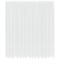 VidaXL Kantgordijn met gordijnen bloemen wit 300 x 400 cm polyester - thumbnail