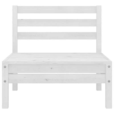 4-delige Loungeset massief grenenhout wit