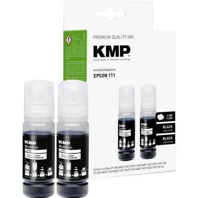 KMP Navulinkt vervangt Epson 111, T03M1 Compatibel 2-pack Zwart 70 ml E195 1649,0001