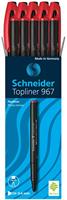 Fineliner schneider 967 0.4mm rood | 10 stuks - thumbnail