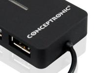 Conceptronic 4 poorts USB 2.0 Travel Hub - thumbnail