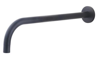 Wiesbaden Slim Line inbouw uitloop 30 cm messing zwart mat