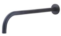 Wiesbaden Slim Line inbouw uitloop 30 cm messing zwart mat - thumbnail