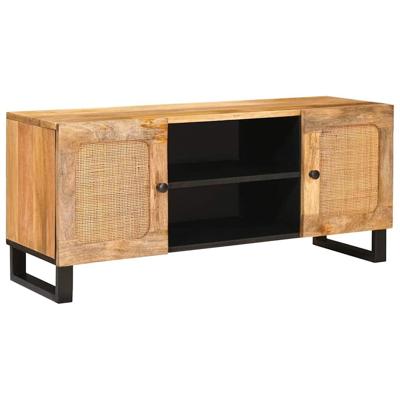 TV-kast met plank Bruin 105 x 33,5 x 46 cm Massief Mango Hout