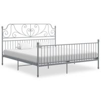 Bedframe metaal grijs 200x200 cm - thumbnail