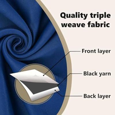 VidaXL Zwart-out gordijnen met ringen 2 pcs donkerblauw 225 x 140 cm