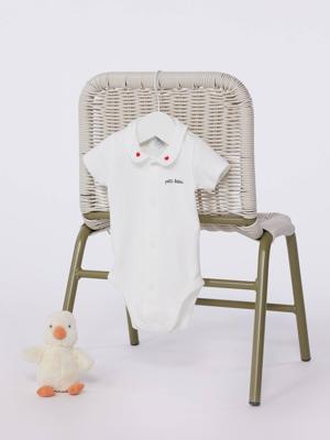 Babybody met korte mouwen PETIT BATEAU wit Babybody met korte mouwen PETIT BATEAU wit
