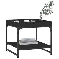 Salontafel 49,5x49,5x45 cm bewerkt hout zwart - thumbnail