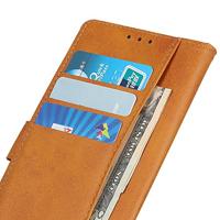 Casecentive Leren Wallet case met sluiting iPhone 13 Mini bruin - thumbnail