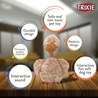 Trixie pluche eend bruin