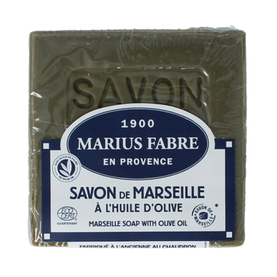 Marius Fabre Savon Marseille zeep olijf in folie 400 Gram Marius Fabre Savon Marseille zeep olijf in folie 400 Gram