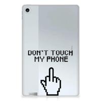 Lenovo Tab M10 Plus (3e generatie) Print Case Finger Don't Touch My Phone - thumbnail