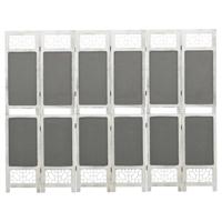 Kamerscherm met 6 panelen 210x165 cm stof grijs - thumbnail