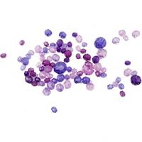 Creativ Company Facetkralen mix paars, 45 gram - thumbnail