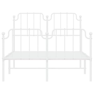 Bedframe met hoofd- en voeteneindemetaal wit 120x200 cm - thumbnail