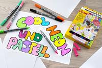 20 Duo viltstiften 2 en 3-4 mm Eberhard Faber assorti - thumbnail