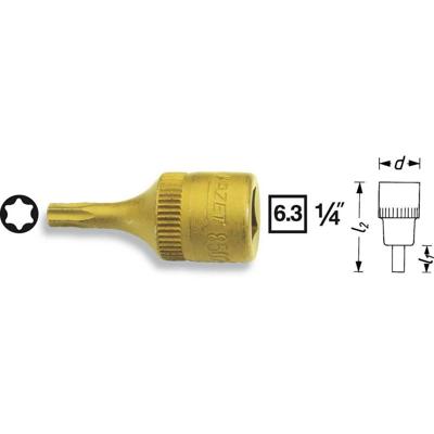 Hazet 8502 8502-T10 Binnen-Torx Dopsleutel-bitinzet T 10 1/4 (6.3 mm)