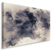 Schilderij - Abstracte Donkere Wolken, Premium Print - thumbnail