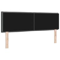 Hoofdbord met strepen 80 cm stof donkergrijs - thumbnail