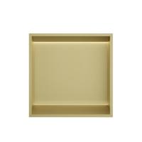 Hotbath &More Inbouwnis - 30 x 30 x 10 cm - met LED-verlichting - Geborsteld Messing PVD - thumbnail