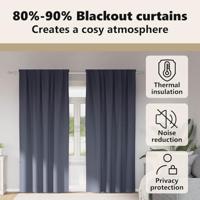 VidaXL Zwart-out gordijnen met ringen 2 pcs antraciet 260 x 140 cm - thumbnail