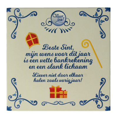 Voor Jou! Wensreep Delftsblauw Sint mijn wens 90 Gram Voor Jou! Wensreep Delftsblauw Sint mijn wens 90 Gram