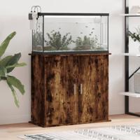 VidaXL Aquariumstandaard 81x36x73 cm bewerkt hout gerookt eikenkleurig - thumbnail