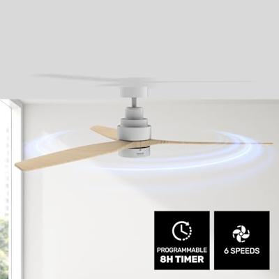 Plafondventilator met licht Taurus FRESKO 3B U.SIL Wit Hout 50 W