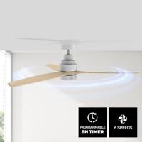 Plafondventilator met licht Taurus FRESKO 3B U.SIL Wit Hout 50 W - thumbnail