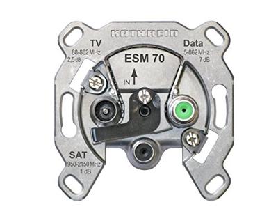 Kathrein ESM 70 Antennedoos Satelliet, TV, FM, Data Inbouw (in muur), Schroefbevestiging Enkele aansluitdoos, Steekleidingdoos