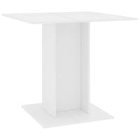 Eettafel 80x80x75 cm bewerkt hout wit - thumbnail