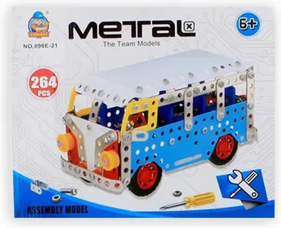 Jonotoys bouwset busje jongens 17 x 10 x 12 cm staal 264 delig Jonotoys bouwset busje jongens 17 x 10 x 12 cm staal 264 delig