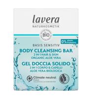 Lavera Basis Sensitiv body cleansing bar 2-in-1 bio 50 Gram - thumbnail