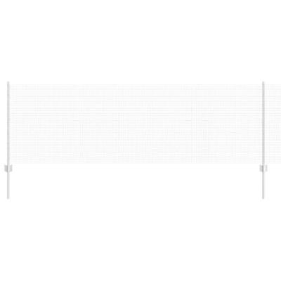 VidaXL Hek met paal zilver 0,8 x 25 m staal