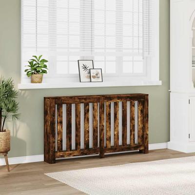VidaXL Radiatorombouw 149x20x82 cm bewerkt hout gerookt eikenkleurig VidaXL Radiatorombouw 149x20x82 cm bewerkt hout gerookt eikenkleurig