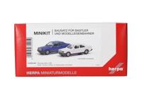 Herpa 012409-009 H0 Auto Mercedes Benz 190E, blauw en classicawit - thumbnail