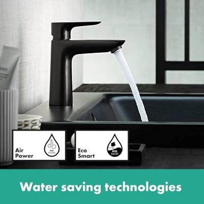 Wastafelmengkraan Talis E HansGrohe 110 Eengreeps CoolStart Zonder Afvoer Mat Zwart