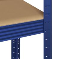 Opbergrekken 3 st 5-laags staal en bewerkt hout blauw - thumbnail