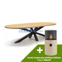 Tuintafel Spectral U-poot teak L200B100cm - thumbnail