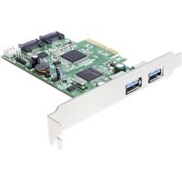 Delock 89359 PCI Express x4-kaart > 2 x externe USB 3.0 + 2 x interne SATA 6 Gb/s - thumbnail
