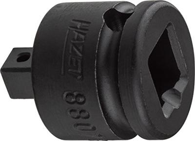 HAZET Verloopstuk 8807S · 3/8 inch (10 mm) vierkant hol · 1/4 inch (6,3 mm) vierkant massief · Lengte: 28 mm