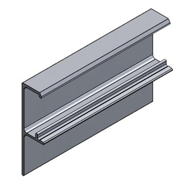 F134N/2000-Klikkap aluminium geanodiseerd 2000mm