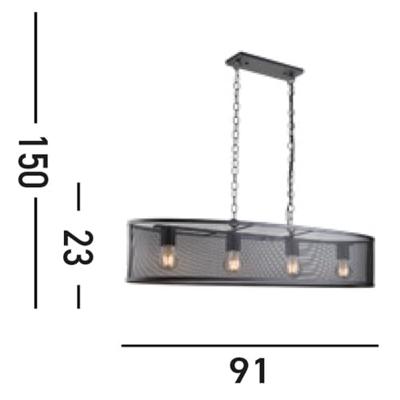 Searchlight Eetkamer hanglampFishnet - 2484-4BK