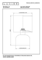 Lucide WOOLLY - Tafellamp - Ø 16 cm - 1xE14 - Roze - thumbnail