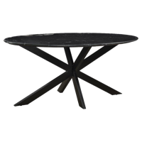 Marble Oval Spider Black 180cm-12741 - thumbnail