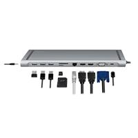 LogiLink UA0373 USB-C dockingstation Geschikt voor merk (dockingstation): Universeel USB-C Power Delivery, Geïntegreerde kaartlezer - thumbnail