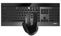 Rapoo 9900m wireless ultra-slim multi-mode-deskset ui black - thumbnail