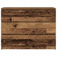 Dressoir 100x35x76 cm spaanplaat oud hout - thumbnail
