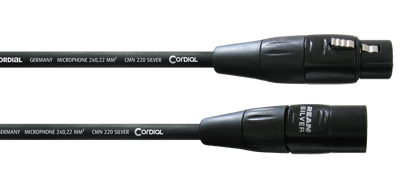 Cordial CIM5FM XLR Verbindingskabel [1x XLR-bus - 1x XLR-stekker] 5.00 m Zwart