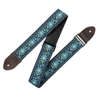 Levys Leathers M8HTV-004 geweven gitaarband met print - vintage blauw